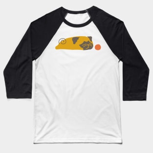 Bored Pug Abstract Baseball T-Shirt